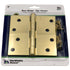 Hardware House Exterior Door Hinge Bright Brass 4" Square Corner HH52-0825