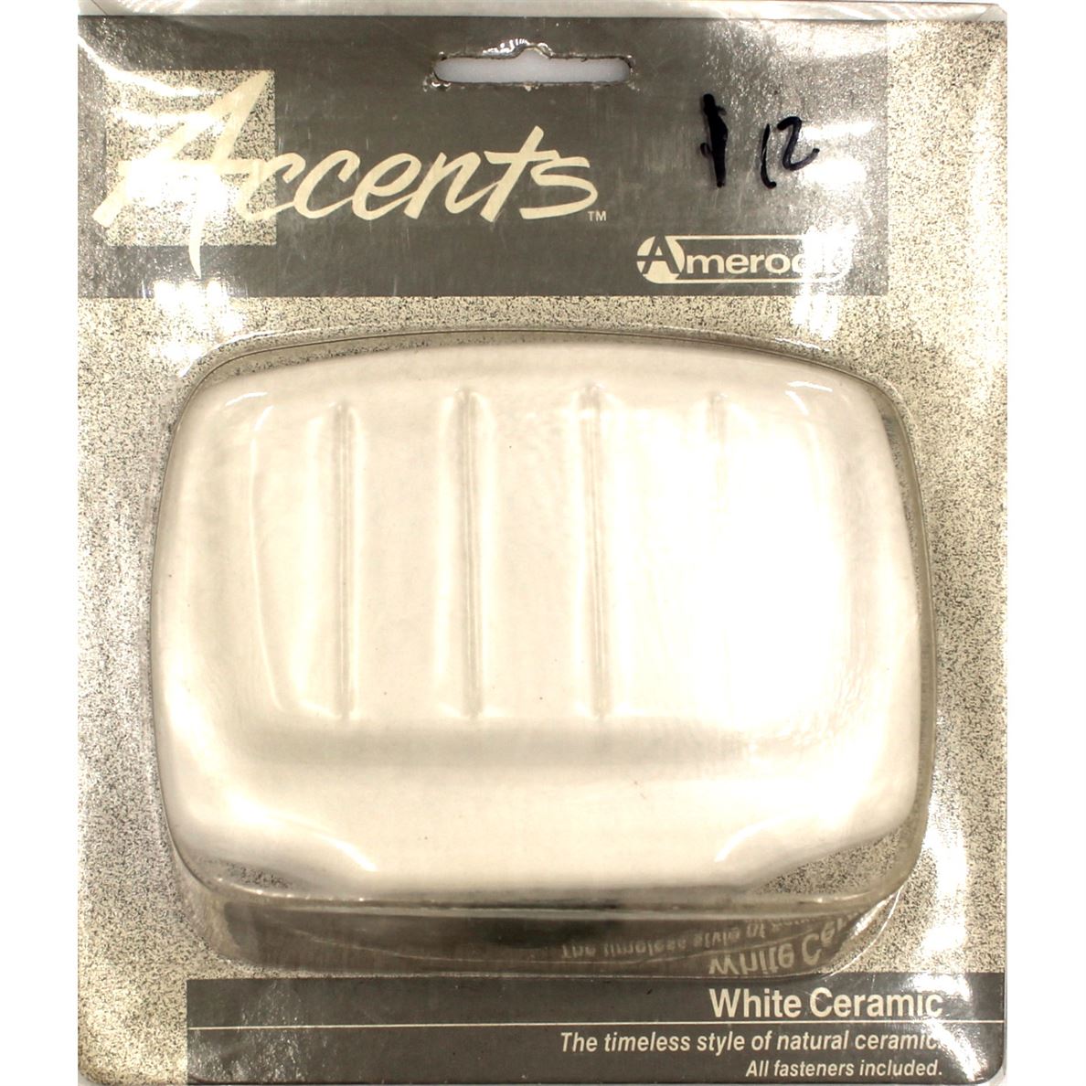 Amerock Accents White 4 1/2" Bath Soap Dish Wall Mounted 52429