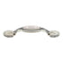 Jeffrey Alexander Sanibel Polished Chrome White Ceramic Center 3" Ctr. Cabinet Arch Pull 5312-PC-W