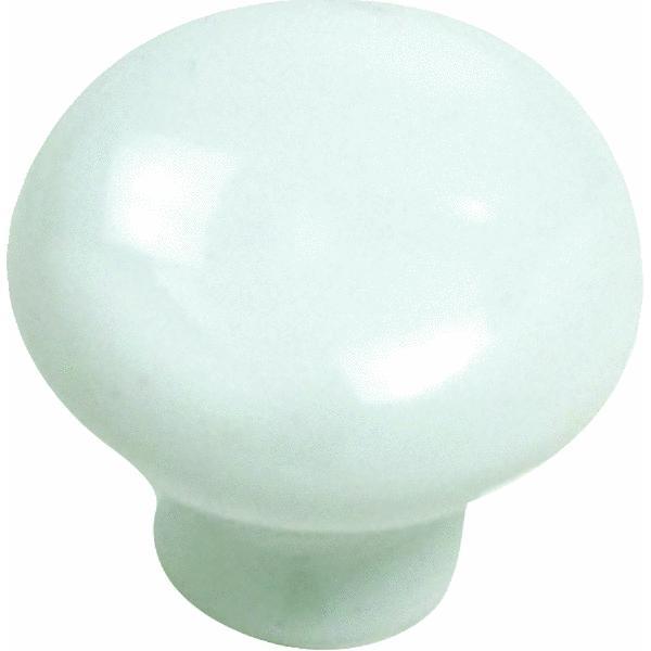 Laurey  Celebration White Round Smooth 1 1/4" Cabinet Knob 54442