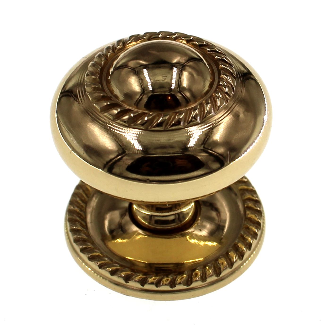 Amerock Allison Polished Solid Brass 1 1/2" Cabinet Knob With Backplate 547