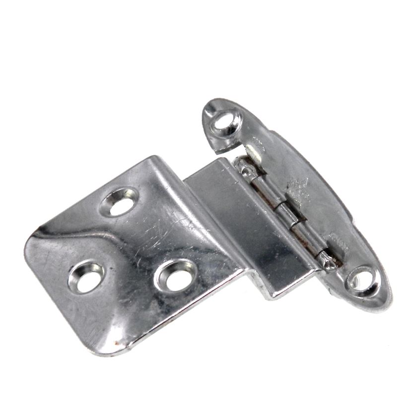 Pair Ajax Chrome 3/8" Inset Deluxe Hinges Face Mount Non Self-Closing 555-26