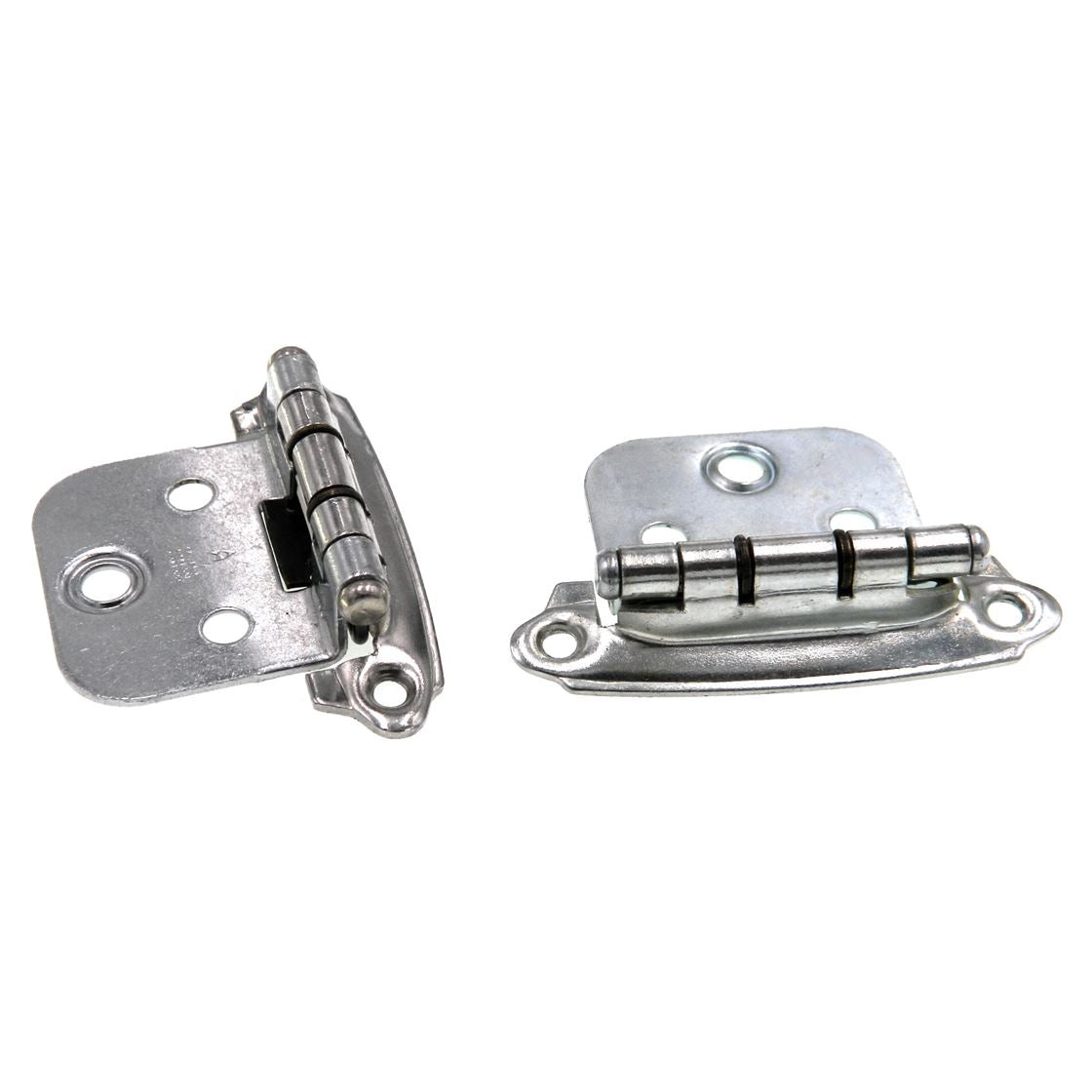 Pair Ajax Chrome Variable Overlay Hinges Self-Closing Face Mount 589-26