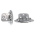 Pair Ajax Chrome Variable Overlay Hinges Self-Closing Face Mount 591-26