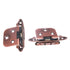 Pair Ajax Antique Copper Variable Overlay Hinges Self-Closing Face Mount 591-AC