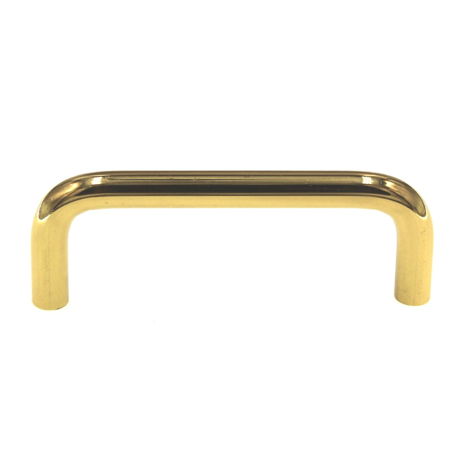 Ultra Hardware 3" Ctr. Solid Brass Cabinet Wire Pull Polished Brass 59100