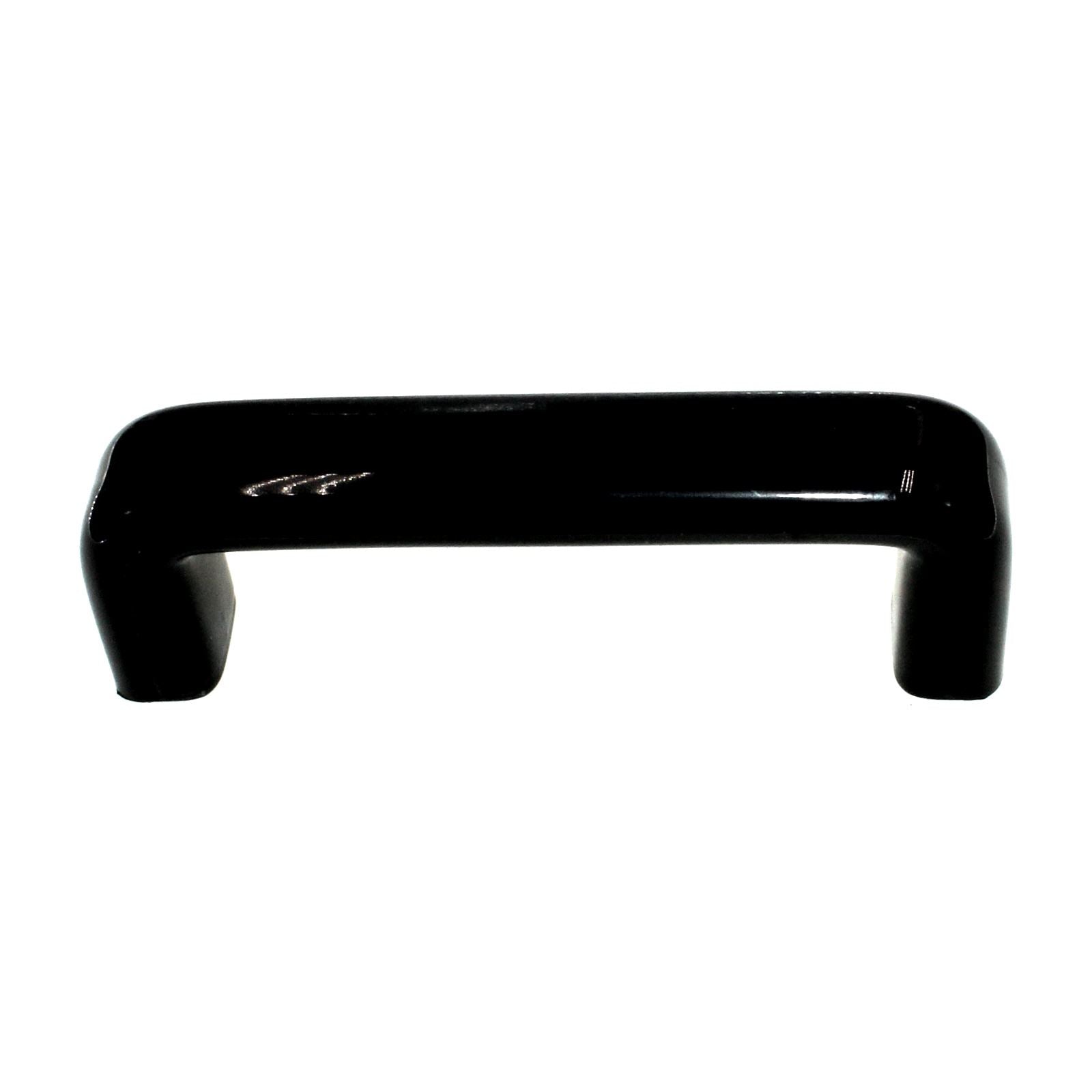 Ultra Hardware 3 1/2" Ctr. Plastic Cabinet Arch Pull Black 59460