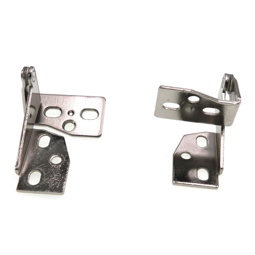 Set of Nickel Knife-Pivot Pin Variable Overlay Semi-concealed Hinges AP 6102-SN