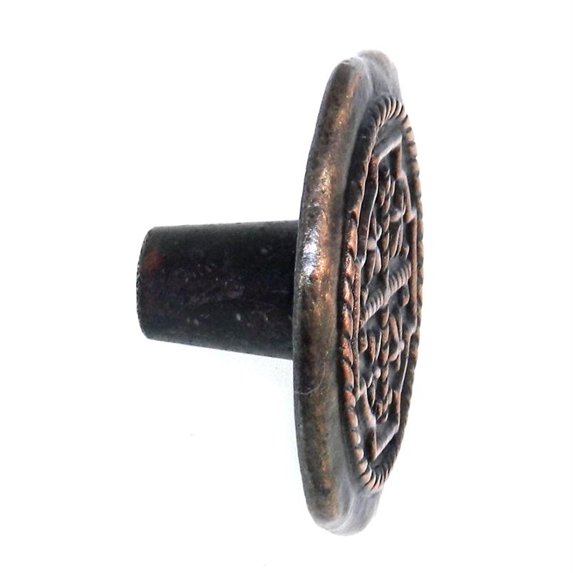 Vintage National Lock Antique Gold 1 1/2" Rope Braid Furniture Knob 6311-5D