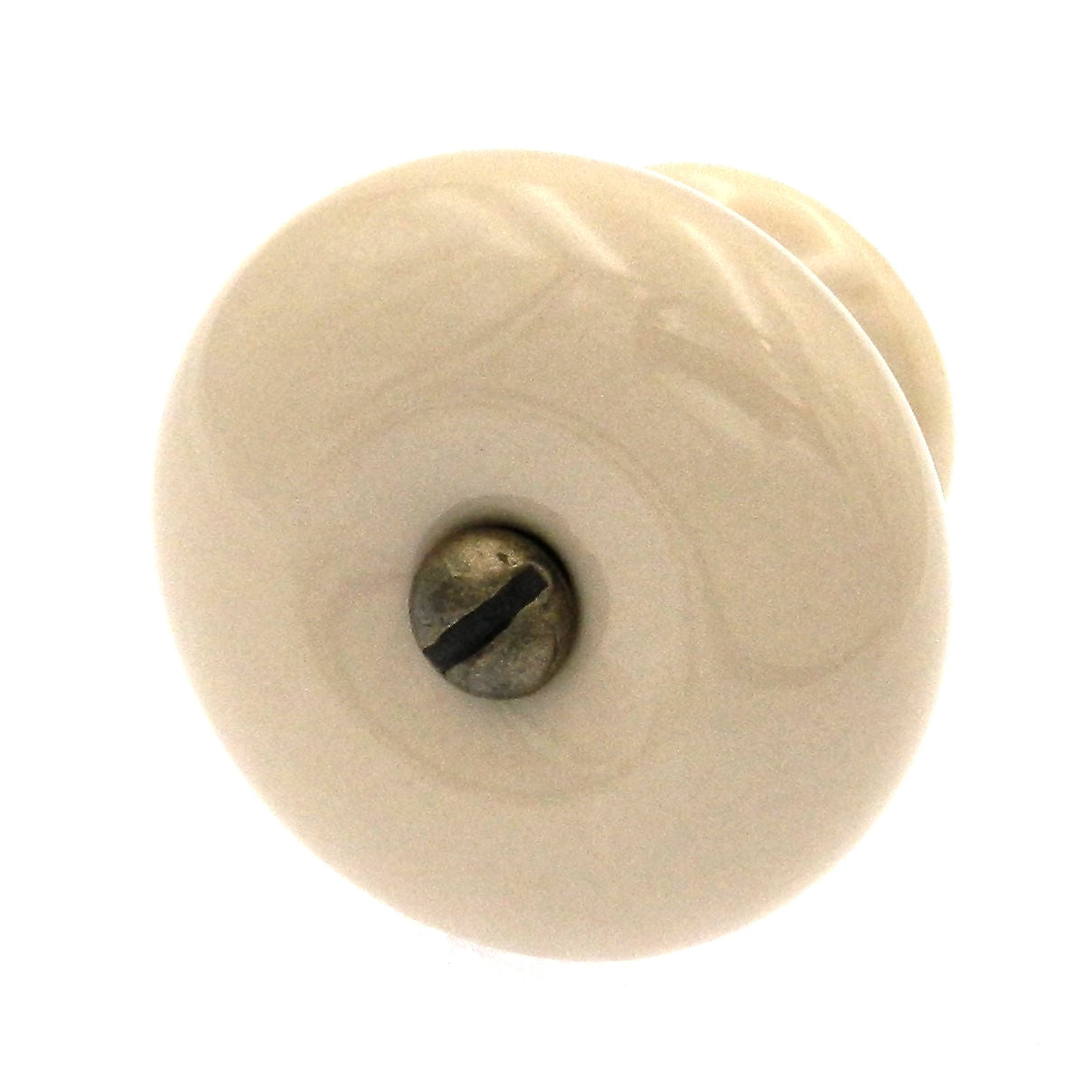 Amerock Allison Almond Ceramic 1 1/2" Cabinet Knob with Wood Screw 69108