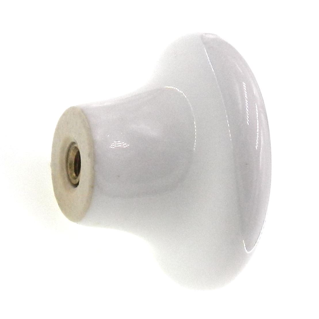 Amerock Allison White Porcelain 1 1/2" Round Cabinet Knob Gold Circle  69115