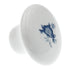 Amerock Allison White 1 1/2" Blue Flower Cabinet Ceramic Knob 69125