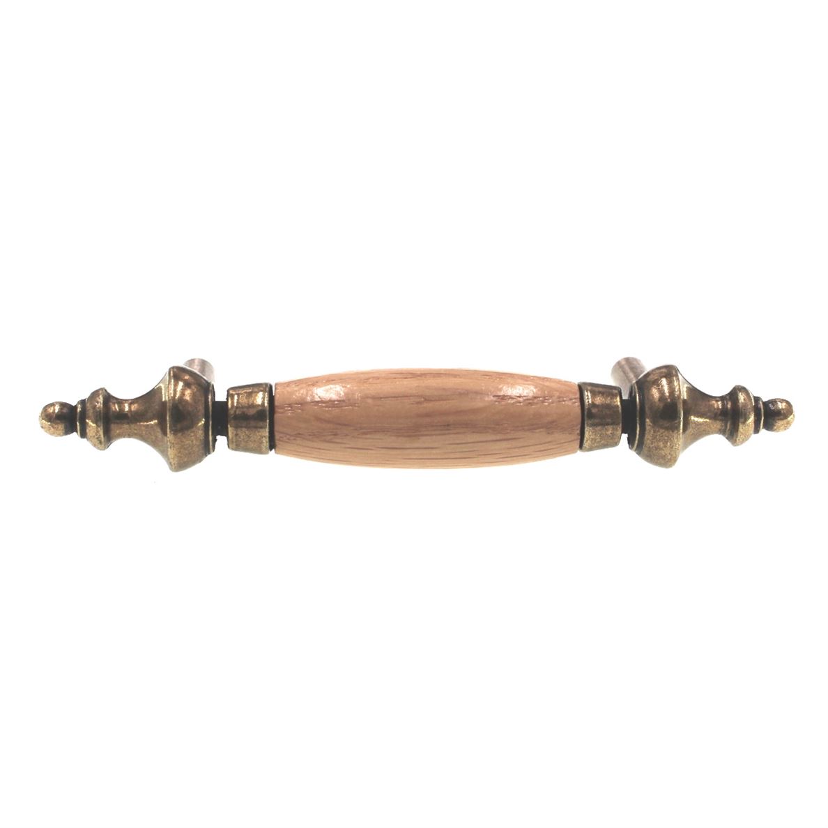 Amerock Allison Burnished Brass And Oak 3" Ctr. Wood Center Cabinet Pull 69139