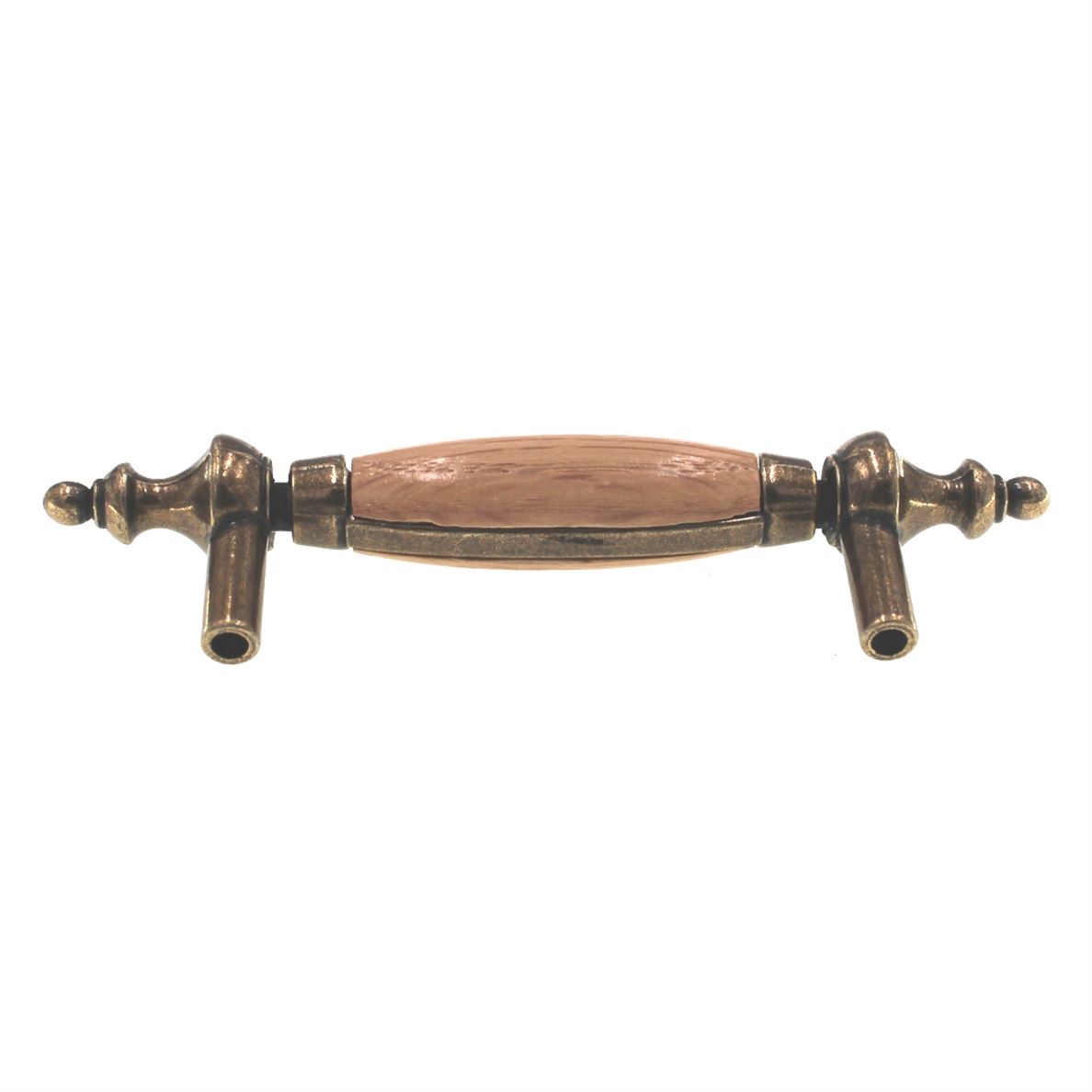 Amerock Allison Burnished Brass And Oak 3" Ctr. Wood Center Cabinet Pull 69139