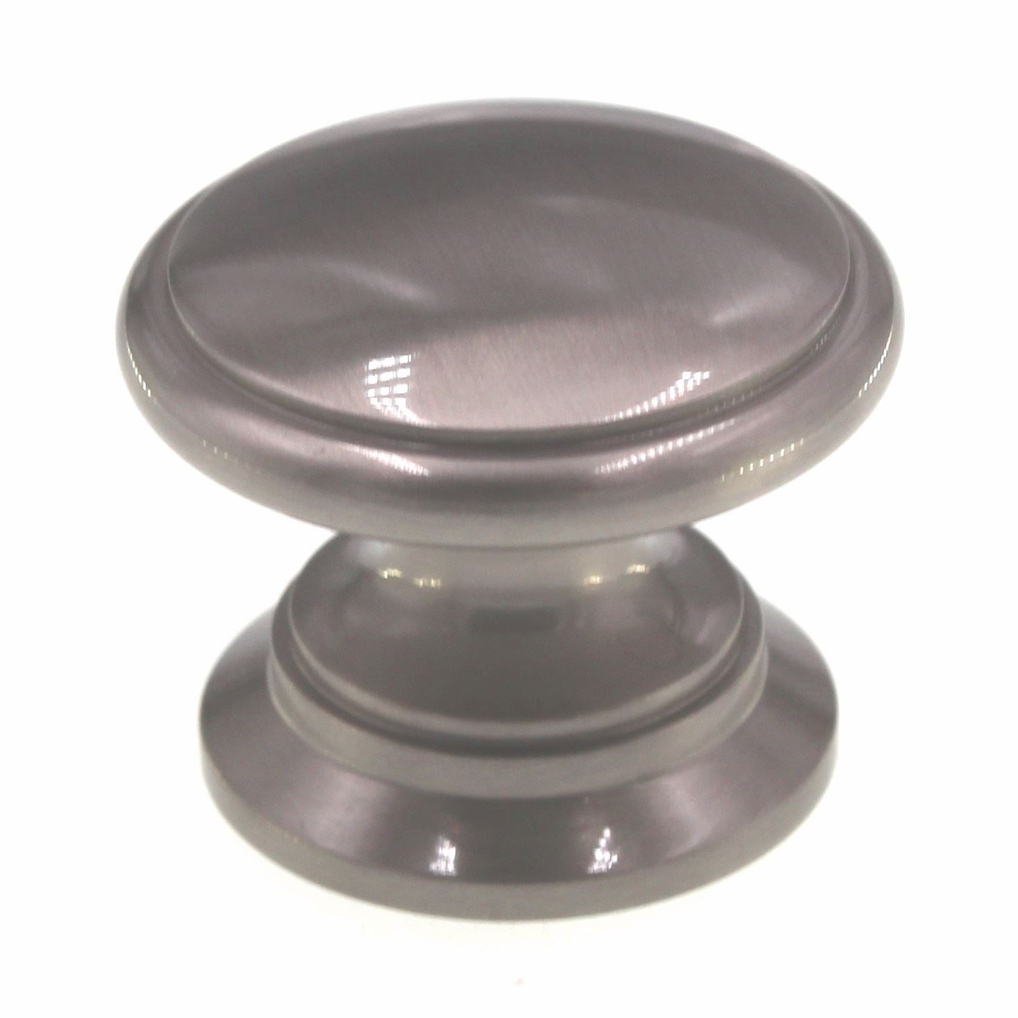 Schaub And Company 1 1/4" Round Solid Brass Cabinet Knob Satin Nickel 702-15