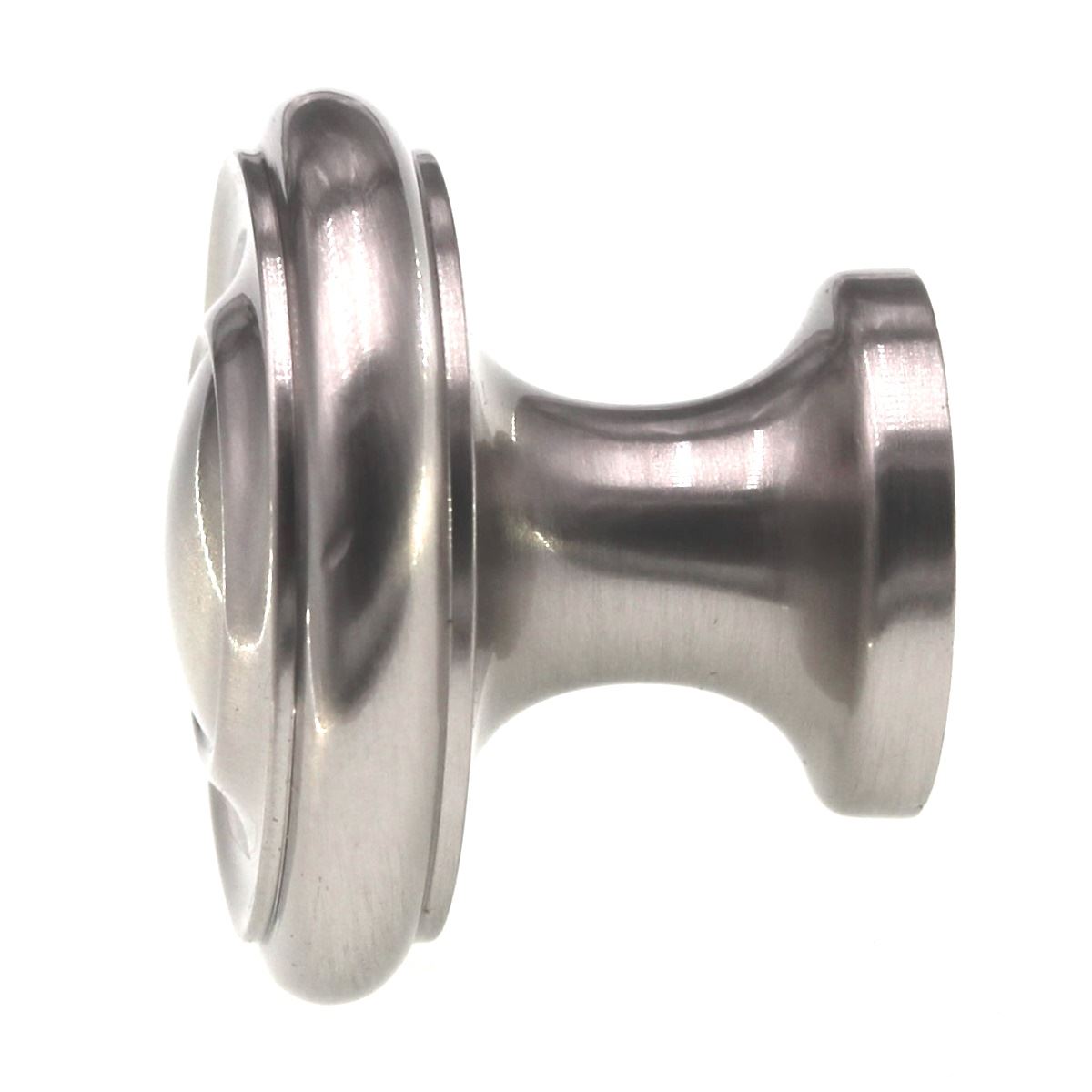 Schaub And Company 1 1/4" Round Solid Brass Cabinet Knob Satin Nickel 703-15