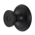 Schaub And Company 1 1/4" Round Solid Brass Cabinet Knob Flat Black 703-FB