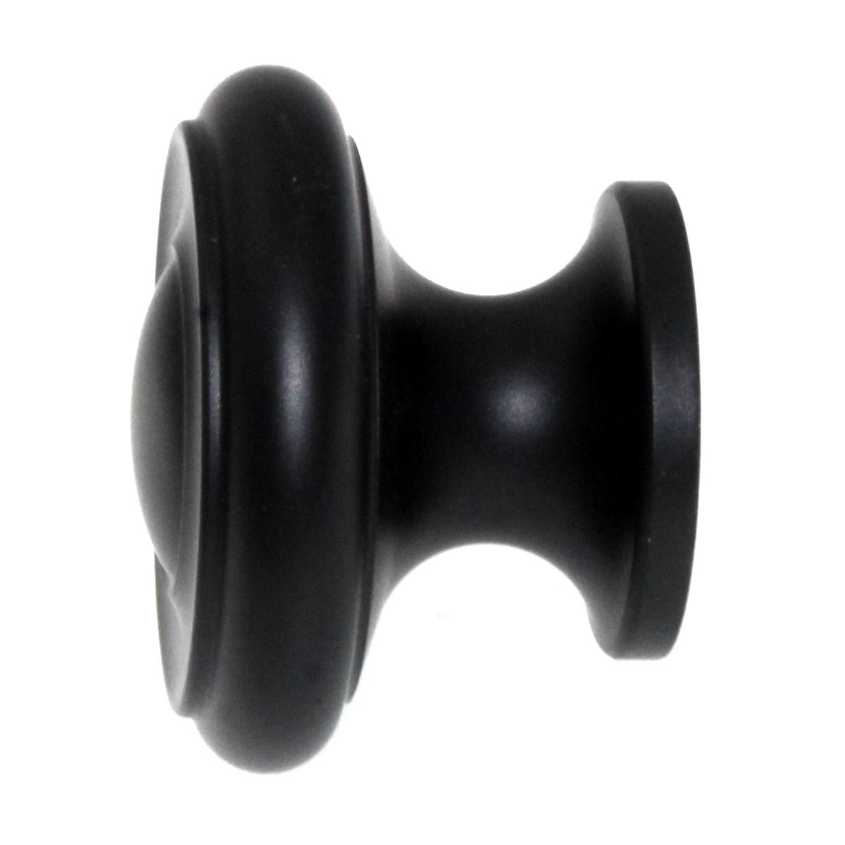 Schaub Traditional Designs 1 1/2" Round Cabinet Knob Flat Black 704-FB