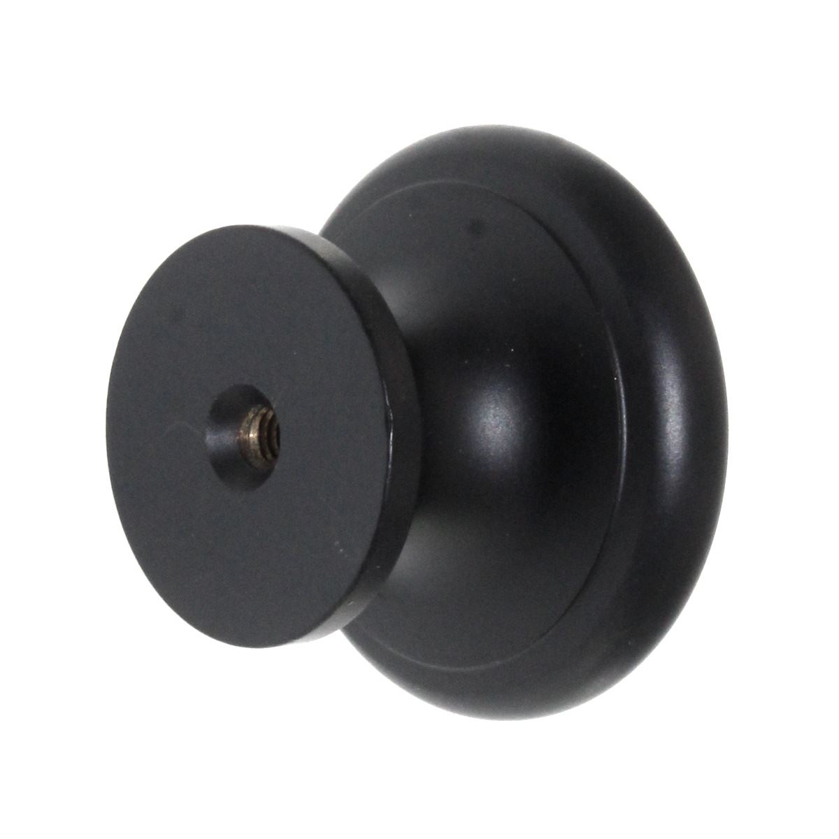 Schaub Traditional Designs 1 1/2" Round Cabinet Knob Flat Black 704-FB