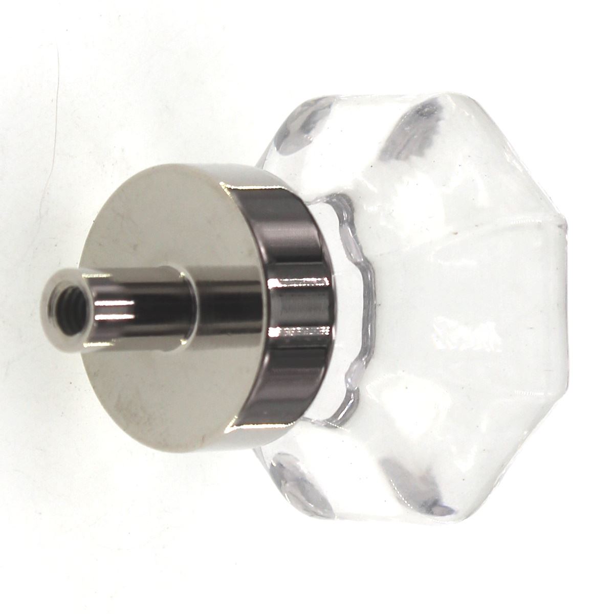 Schaub Stargaze 1 1/4" Clear Glass Cabinet Knob Polished Nickel Base 71-CS-PN