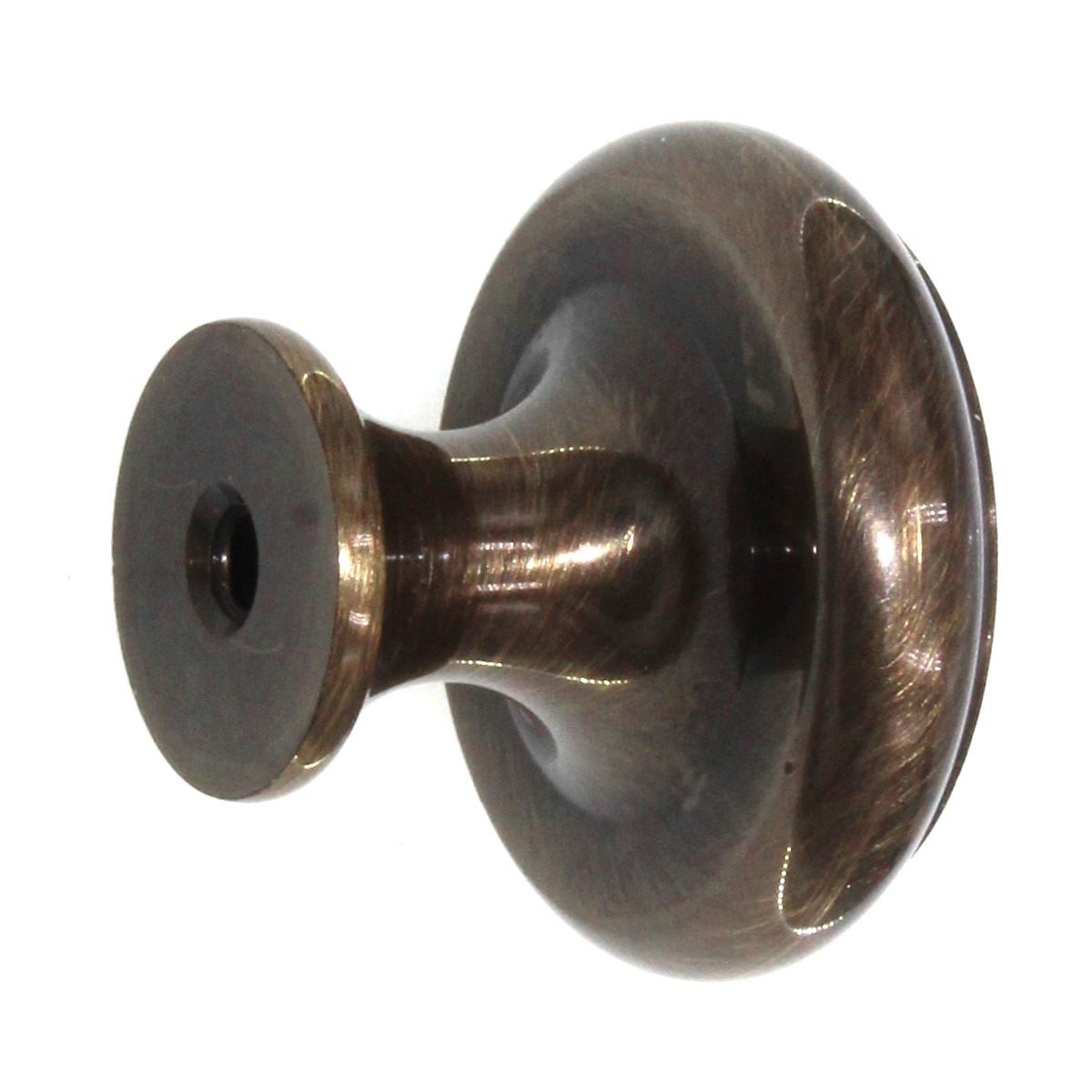 Schaub And Company 1 1/4" Round Solid Brass Cabinet Knob Antique Brass 711-AB