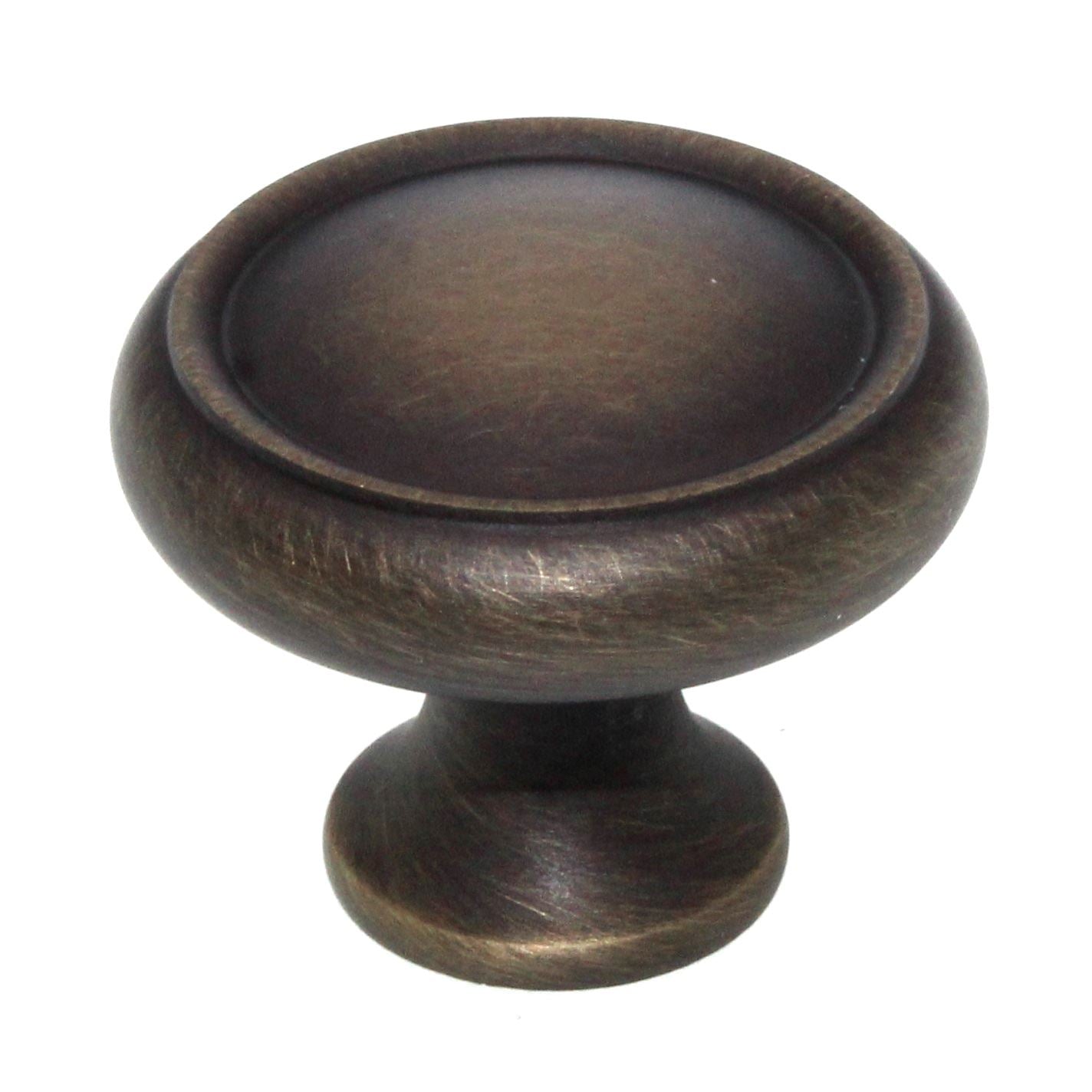 Schaub And Company 1 1/4" Solid Brass Cabinet Knob Antique Light Brass 711-ALB