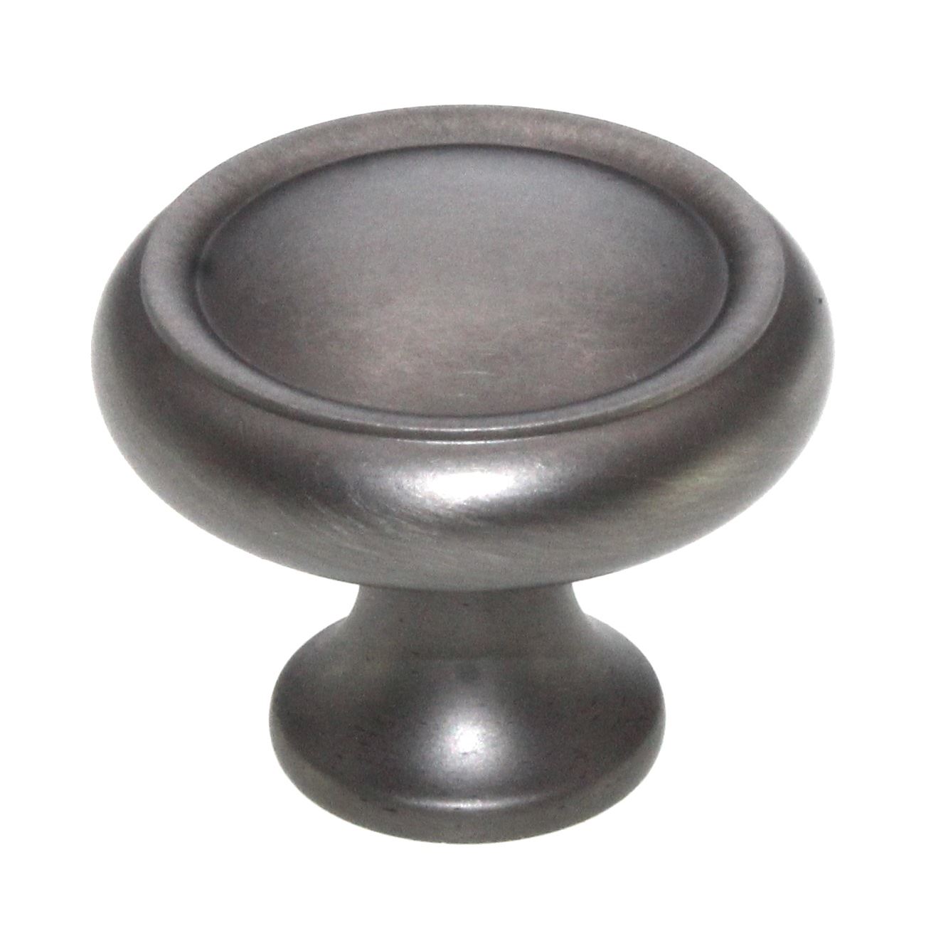 Schaub And Company Country 1 1/4" Solid Brass Cabinet Knob Antique Nickel 711-AN