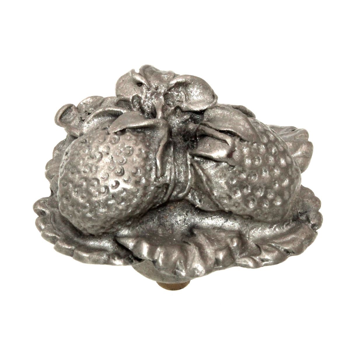 Anne at Home Nature New Strawberry 1 1/2" Cabinet Knob Satin Pewter 716-20