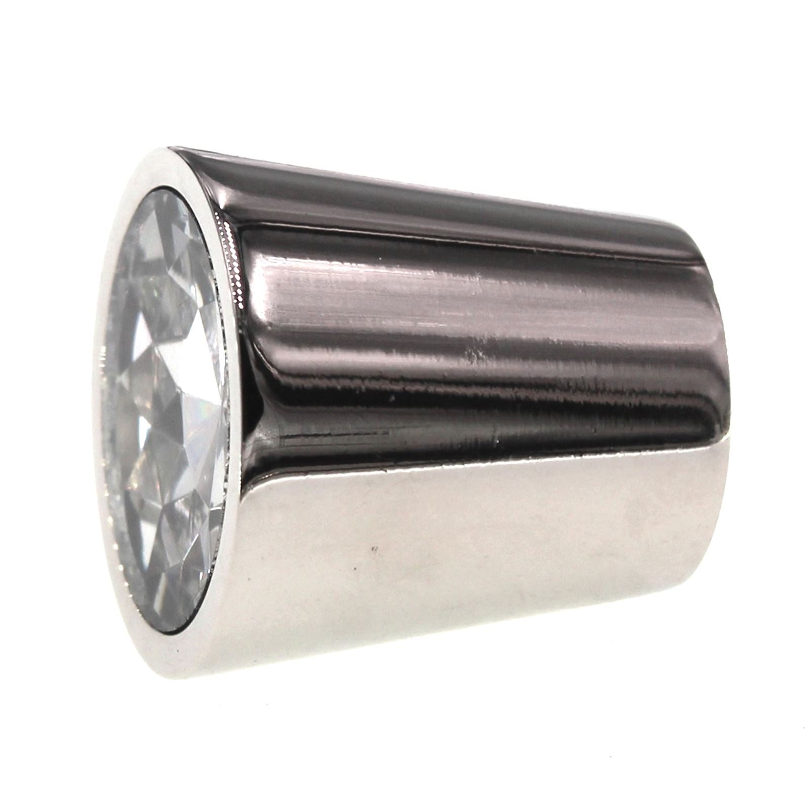 Schaub Stargaze 1 1/16" Clear Cylinder Cabinet Knob Polished Nickel Base 72-C-PN