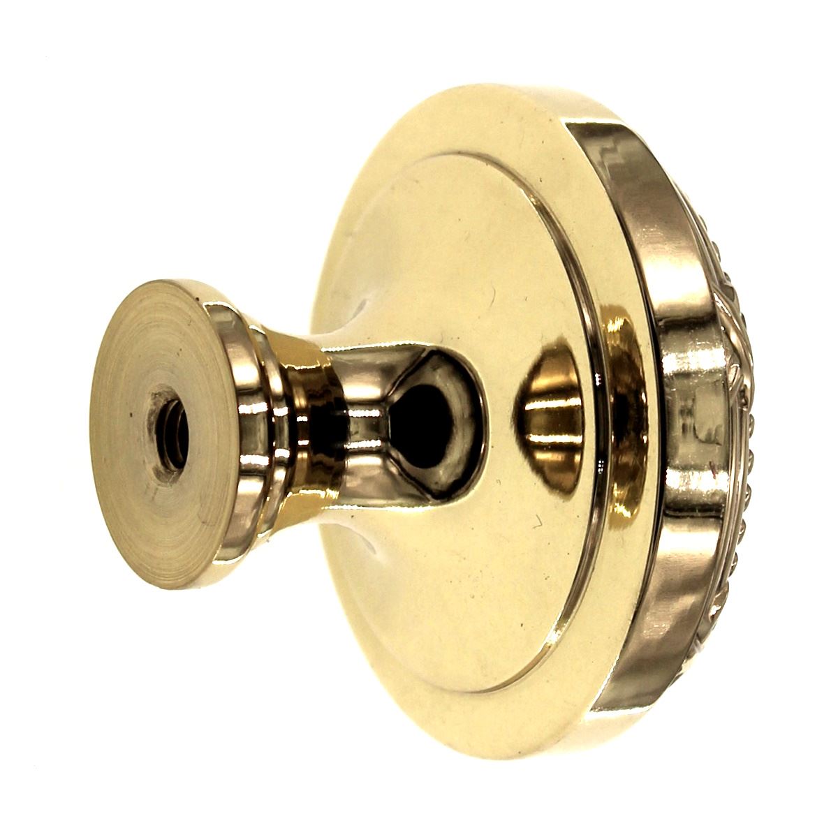 Schaub Versailles 1 1/2" Round Solid Brass Cabinet Knob Polished Brass 752-03