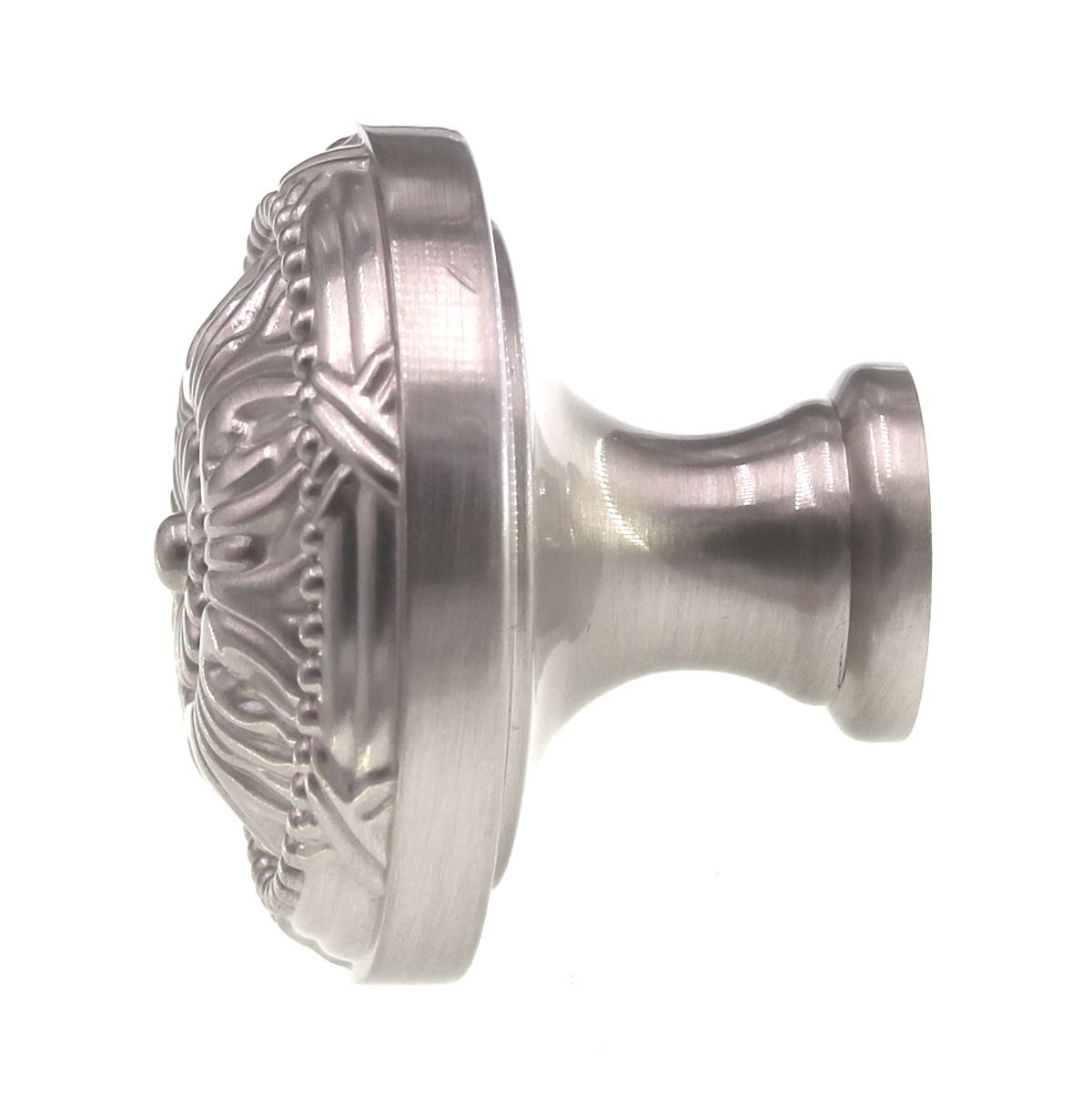 Schaub Versailles 1 1/2" Round Solid Brass Cabinet Knob Satin Nickel 752-15