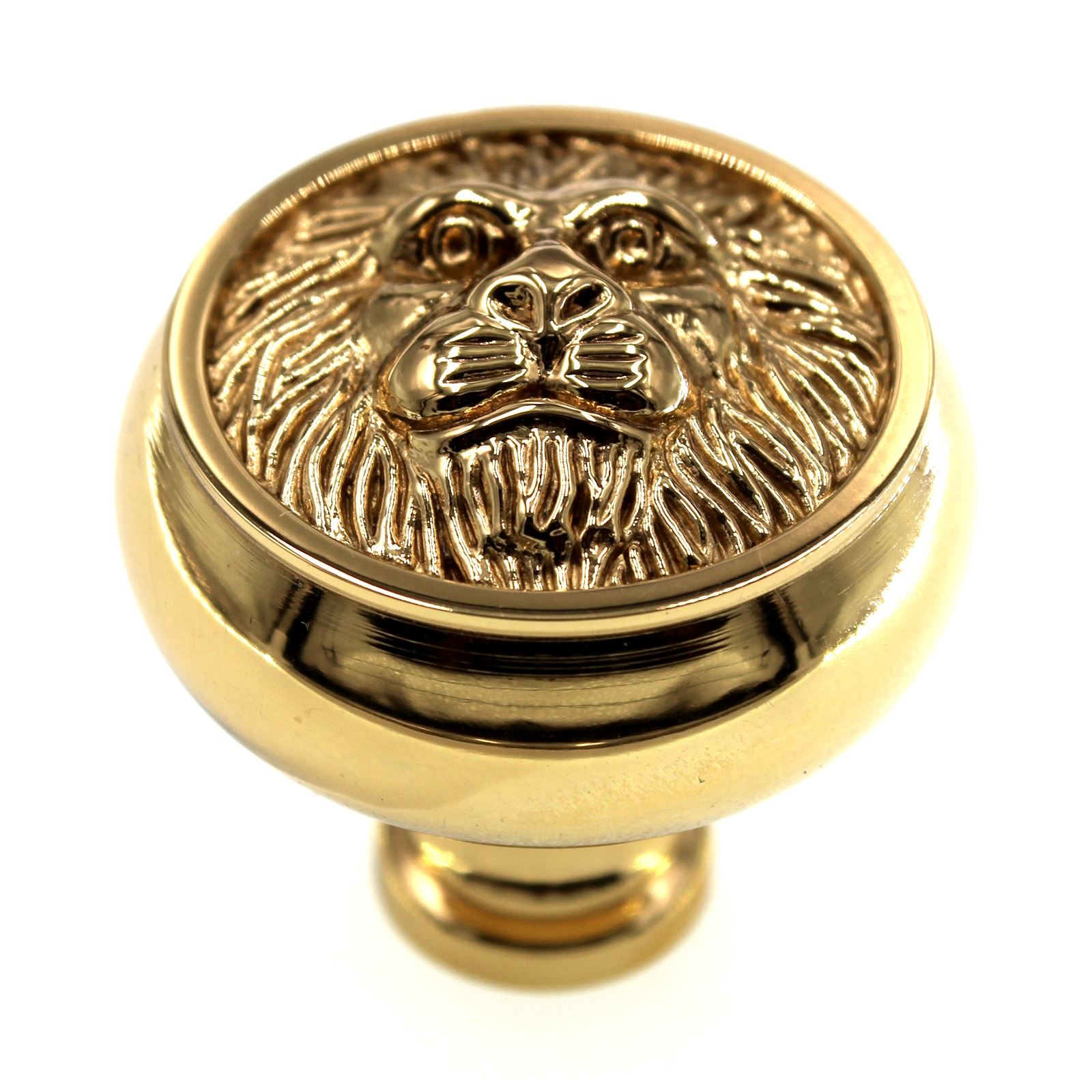 Schaub Versailles 1 1/2" Lion Solid Brass Cabinet Knob Polished Brass 760-03