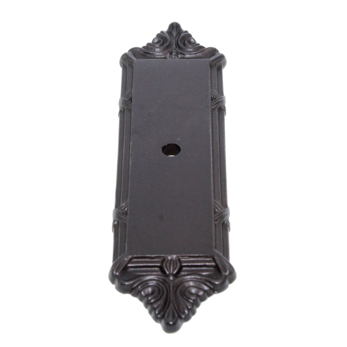 Schaub Versailles 4 1/4" Ribbon & Reed Knob Backplate Oil-Rubbed Bronze 761-10B