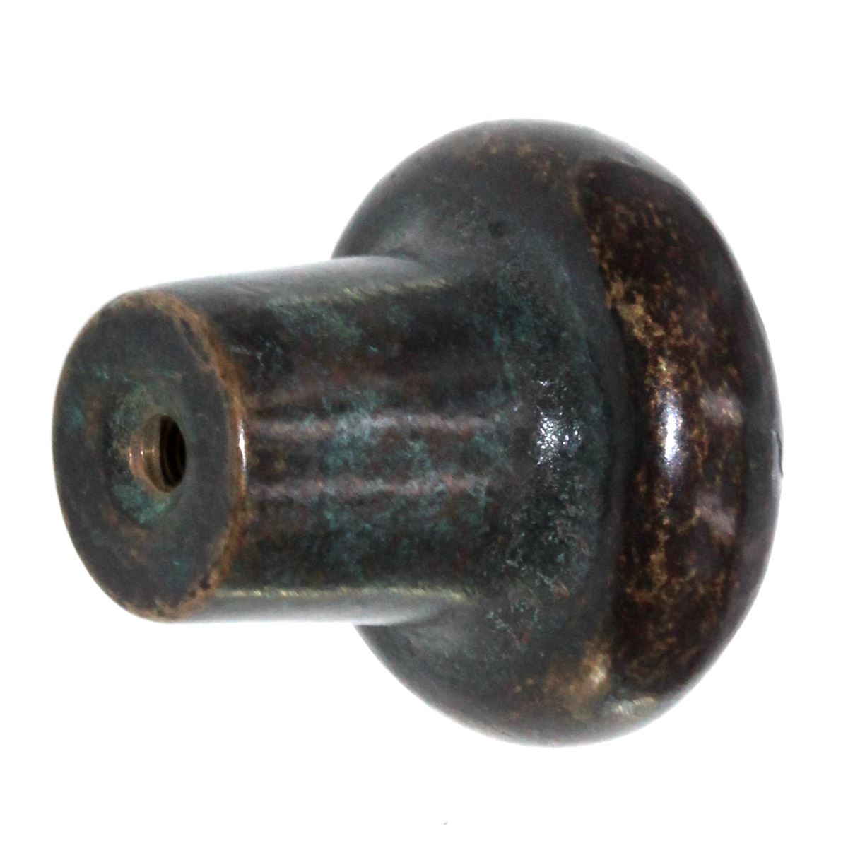 Schaub Mountain 1 3/8" Round Cast Bronze Cabinet Knob Verde Imperiale 781-VI