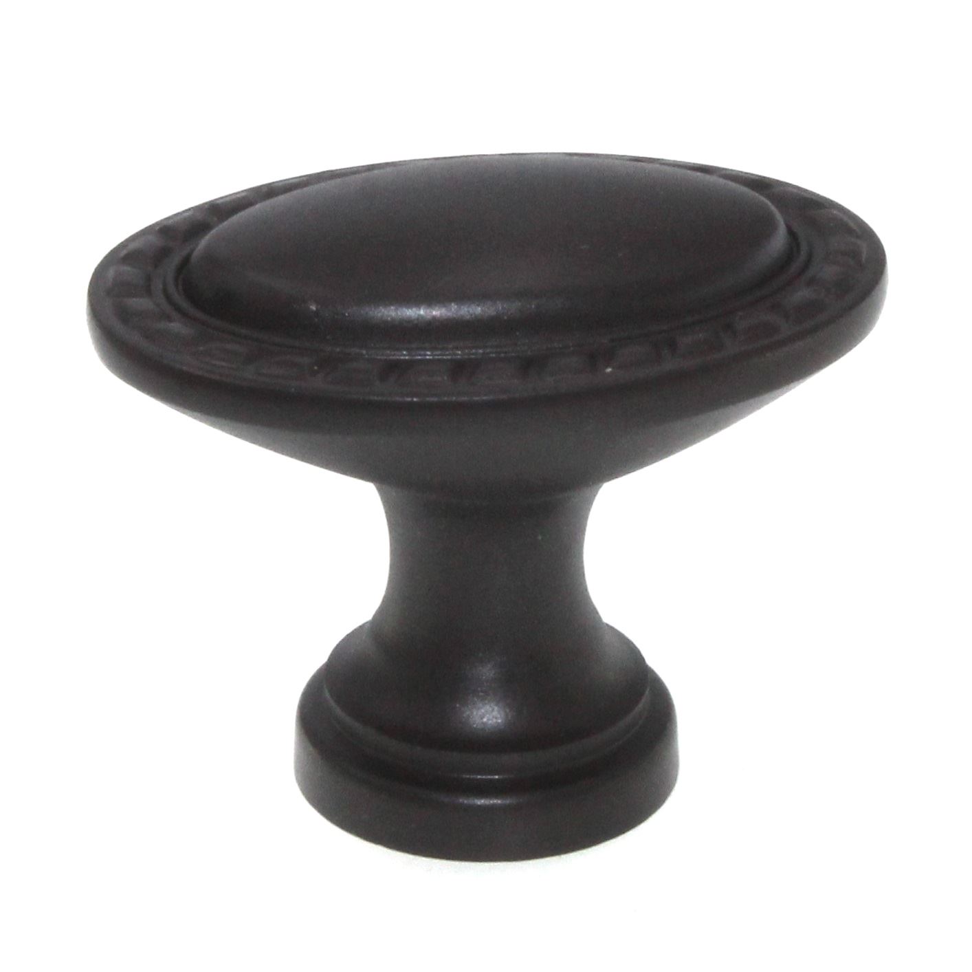 Schaub Montcalm 1 1/4" Oval Solid Brass Cabinet Knob Oil-Rubbed Bronze 796-10B