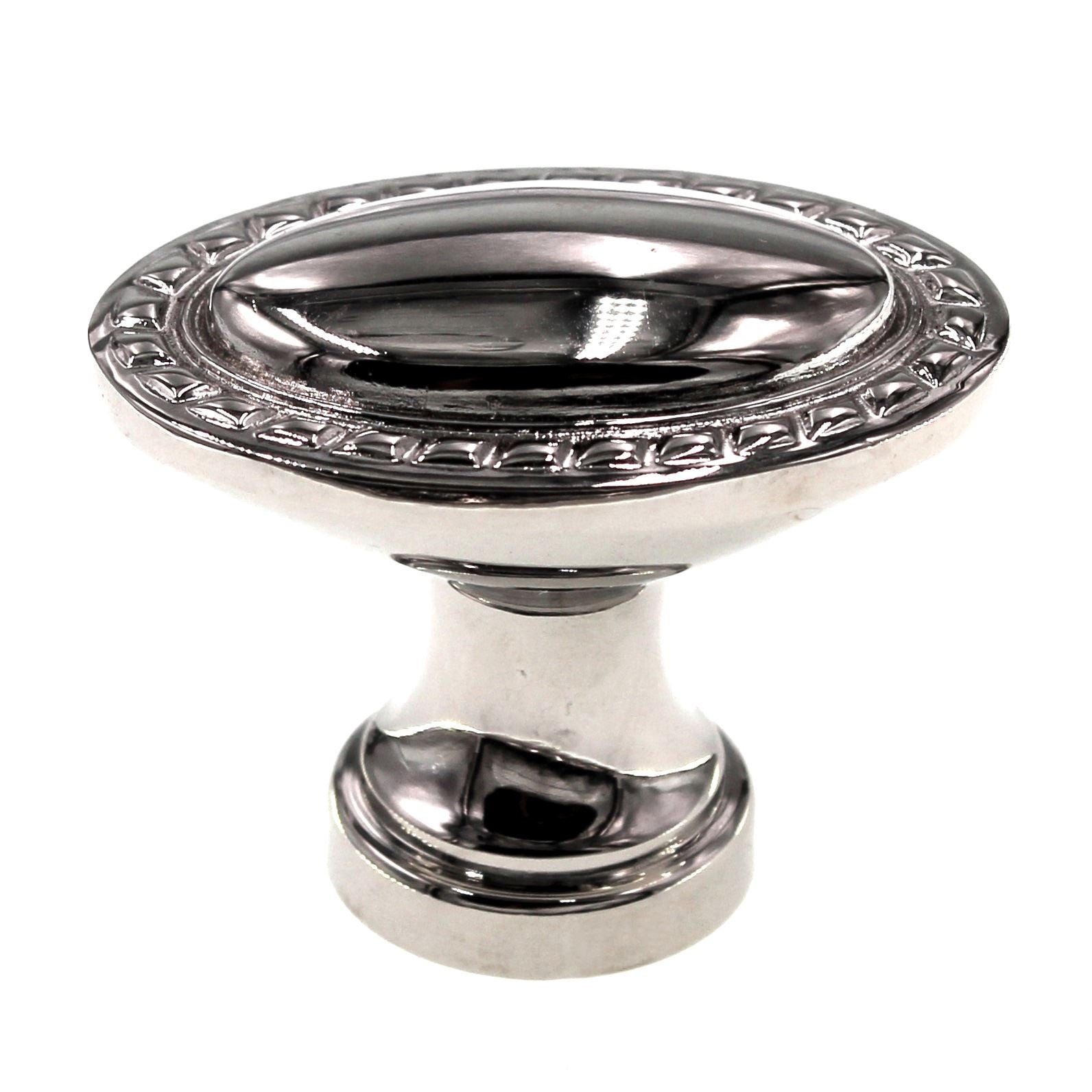 Schaub Montcalm 1 1/4" Oval Solid Brass Cabinet Knob Polished Nickel 796-PN