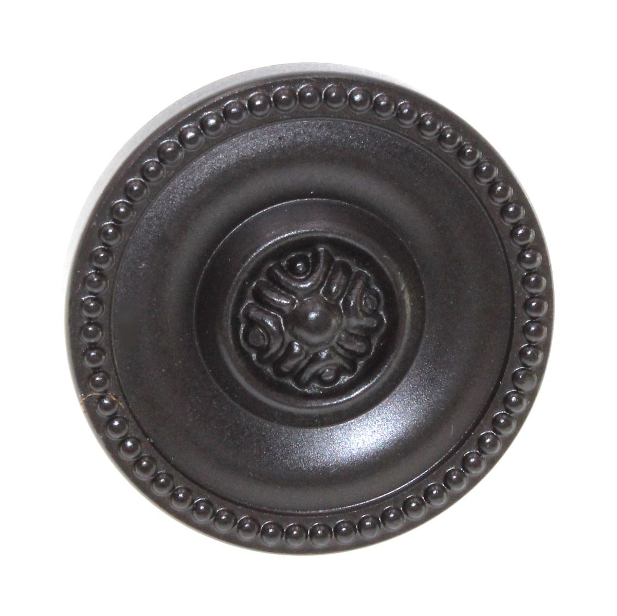 Schaub Meridian 1 3/8" Beaded Solid Brass Cabinet Knob Oil-Rubbed Bronze 800-10B