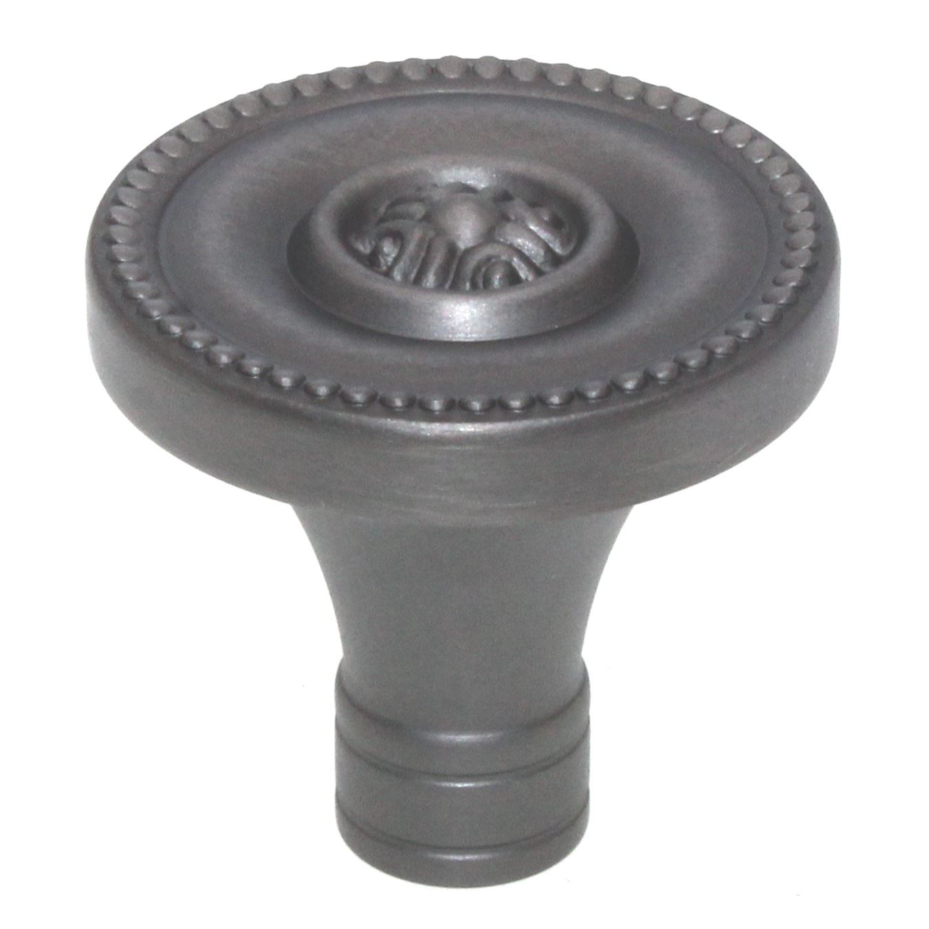 Schaub Meridian 1 3/8" Beaded Solid Brass Cabinet Knob Antique Nickel 800-AN