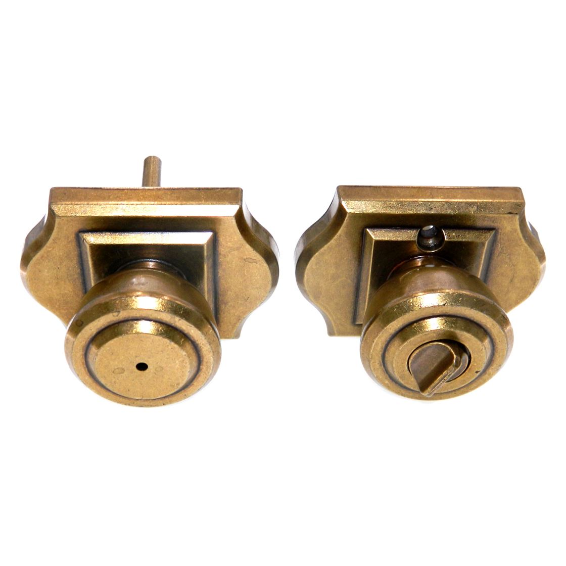 Vintage Amerock Charter Privacy Door Knob Lockset Burnished Brass 8030-BB