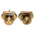 Vintage Amerock Charter Privacy Door Knob Lockset Burnished Brass 8030-BB