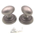 Emtek Brass Egg Non-Turning Dummy Two-Sided Door Knob Pewter 805EUS15A