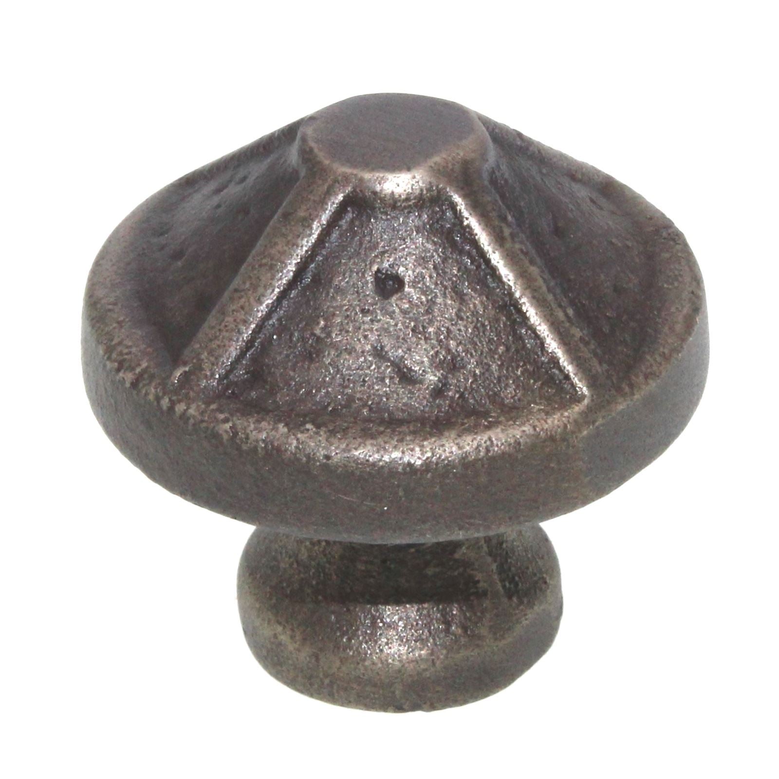 Schaub Rustic 1 3/8" Round Solid Brass Cabinet Knob Antique Iron 820-AI