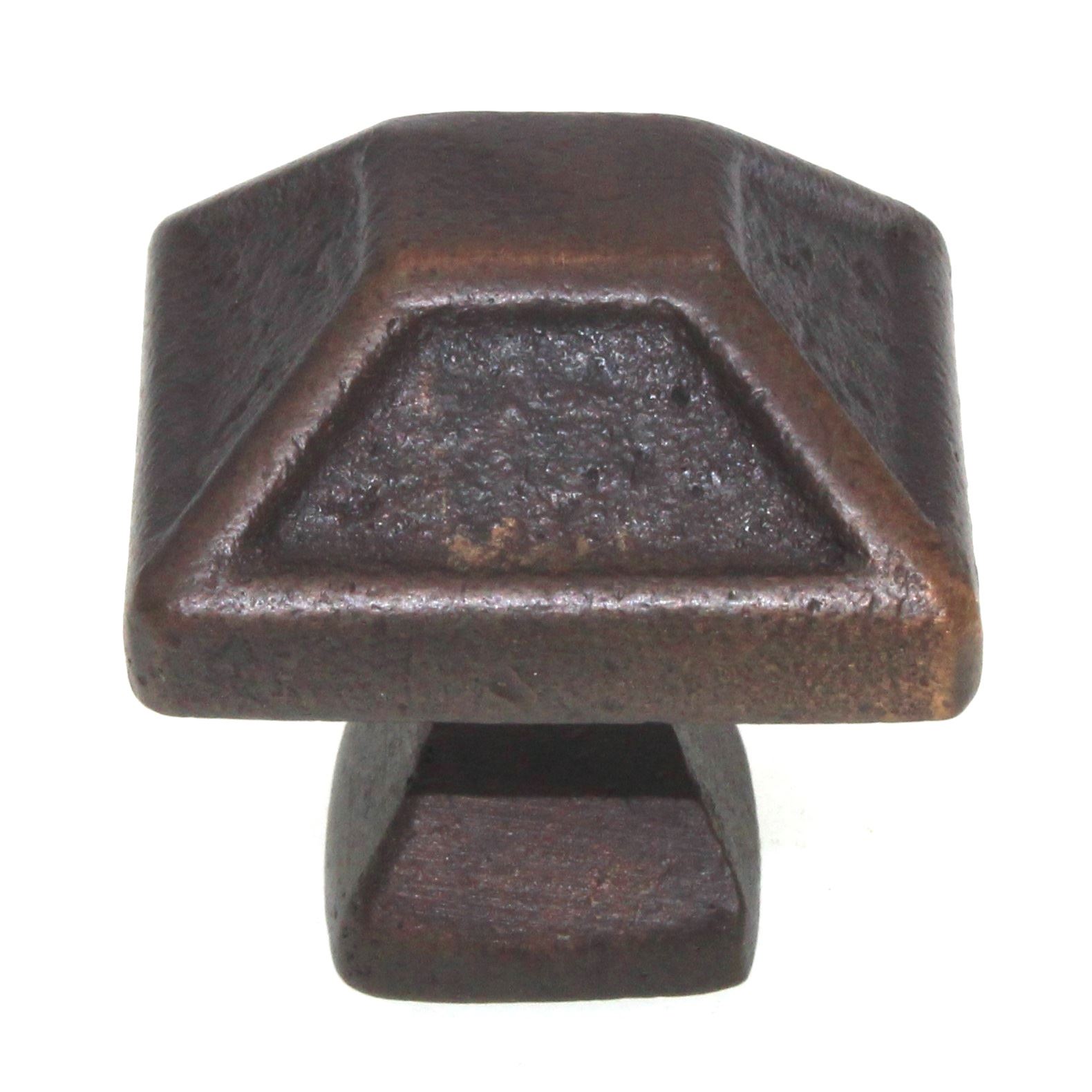 Schaub Rustic 1 1/4" Square Solid Brass Cabinet Knob Antique Bronze 821-AZ