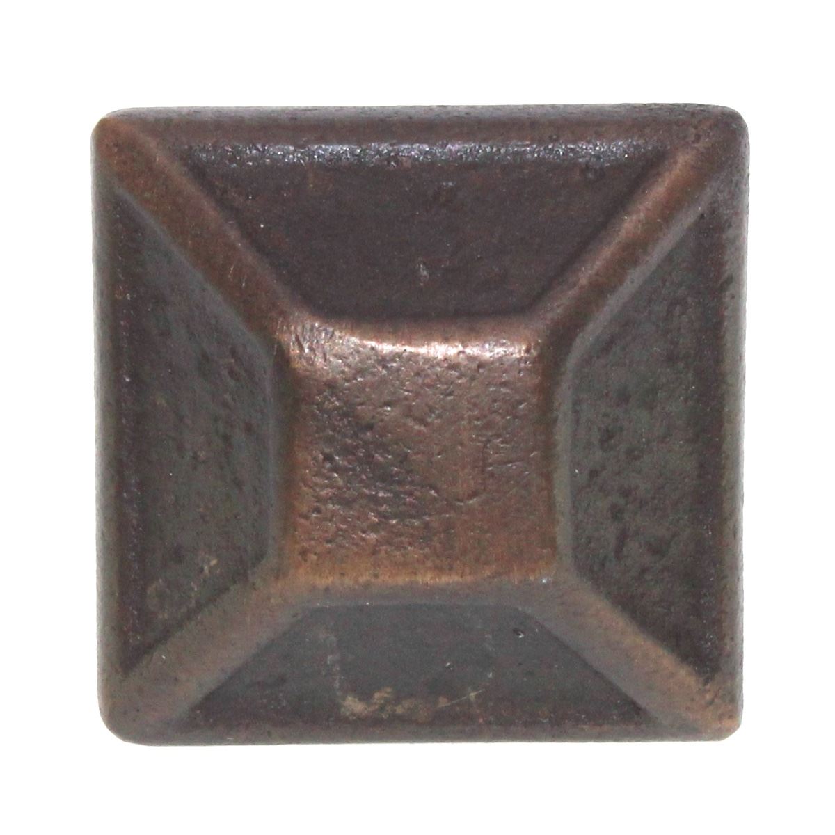 Schaub Rustic 1 1/4" Square Solid Brass Cabinet Knob Antique Bronze 821-AZ