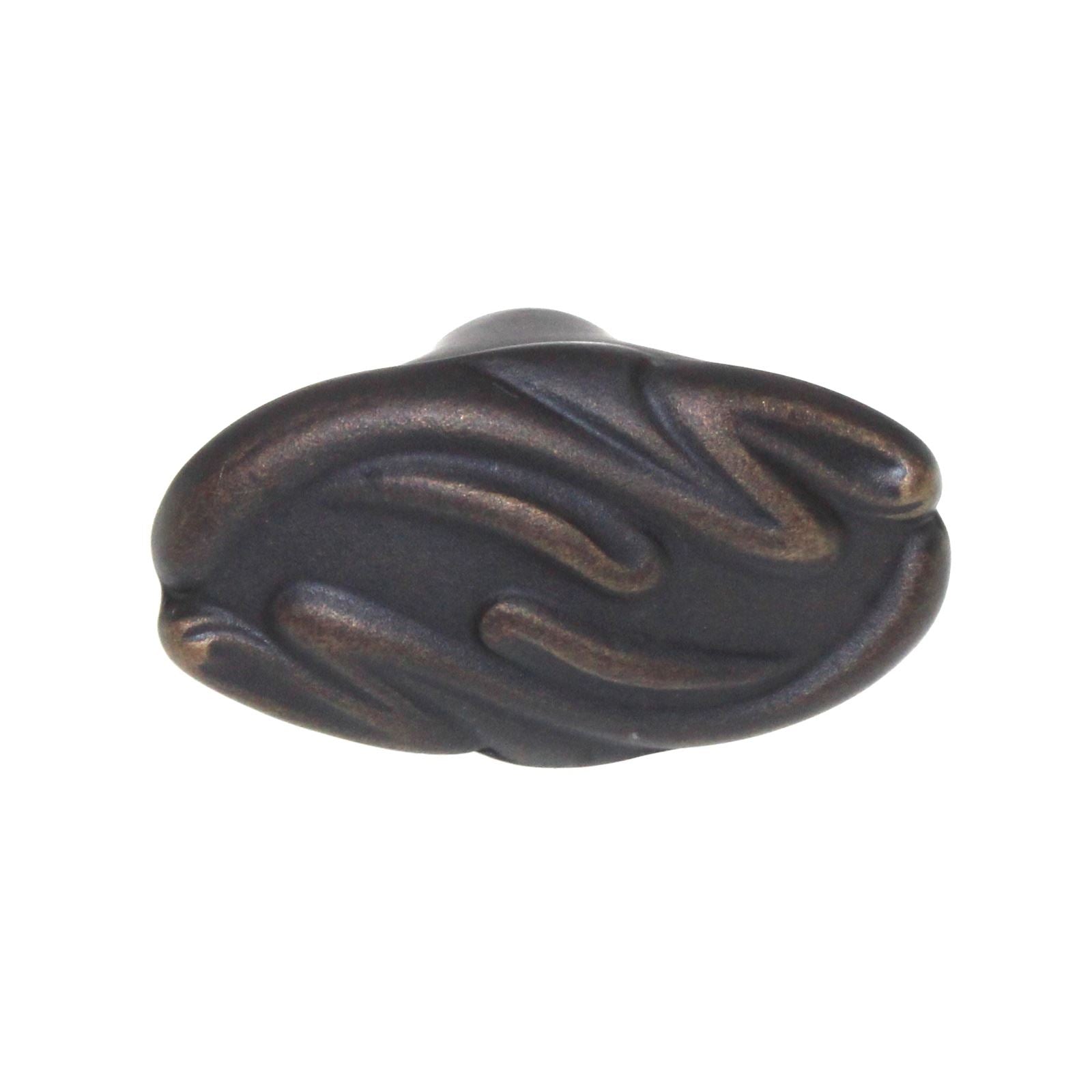 Schaub And Company Arcadia 1 3/4" Oval Cabinet Knob Ancient Bronze 831-ABZ