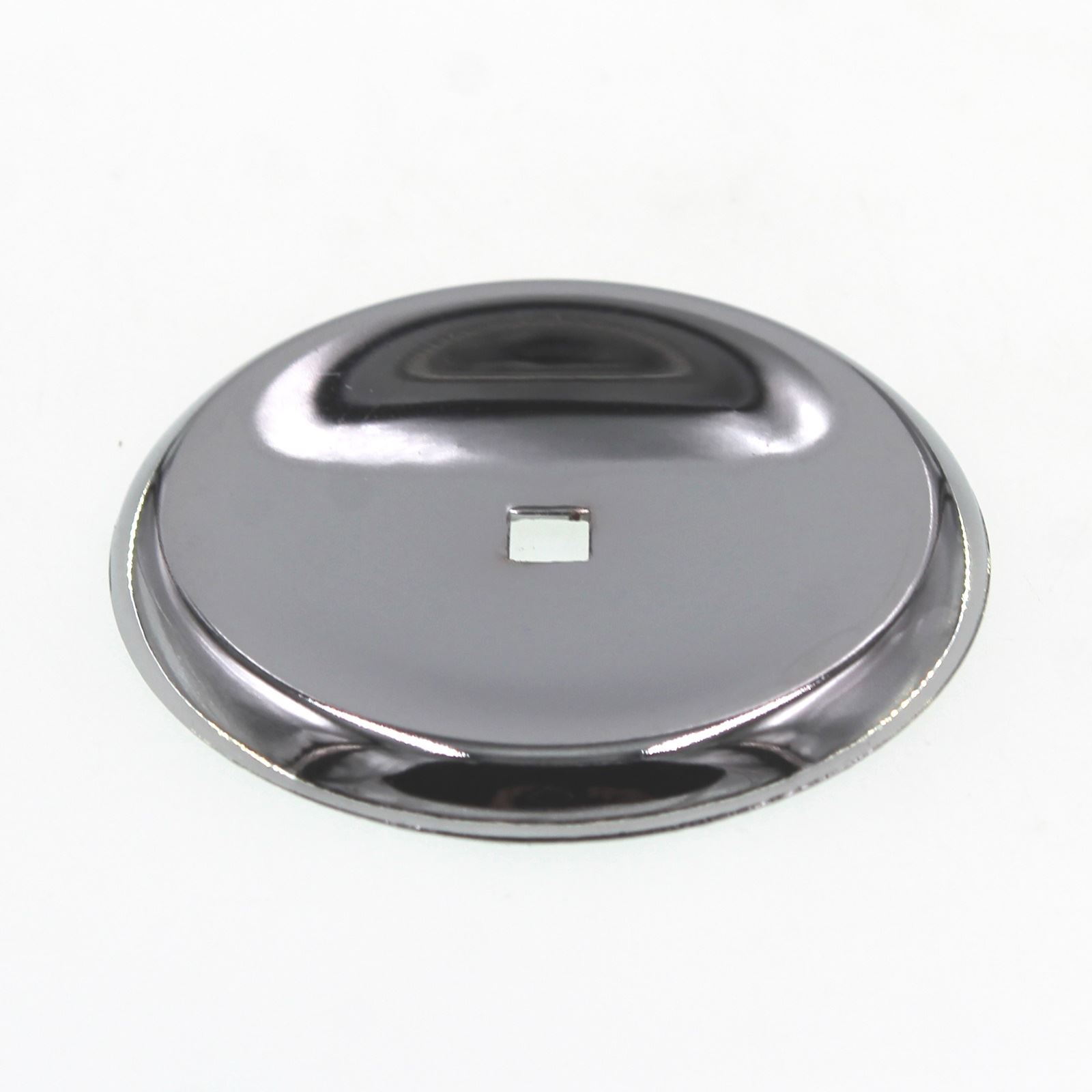 Mid-Century 2 1/4" Round Knob Backplate Polished Chrome 859-PCH