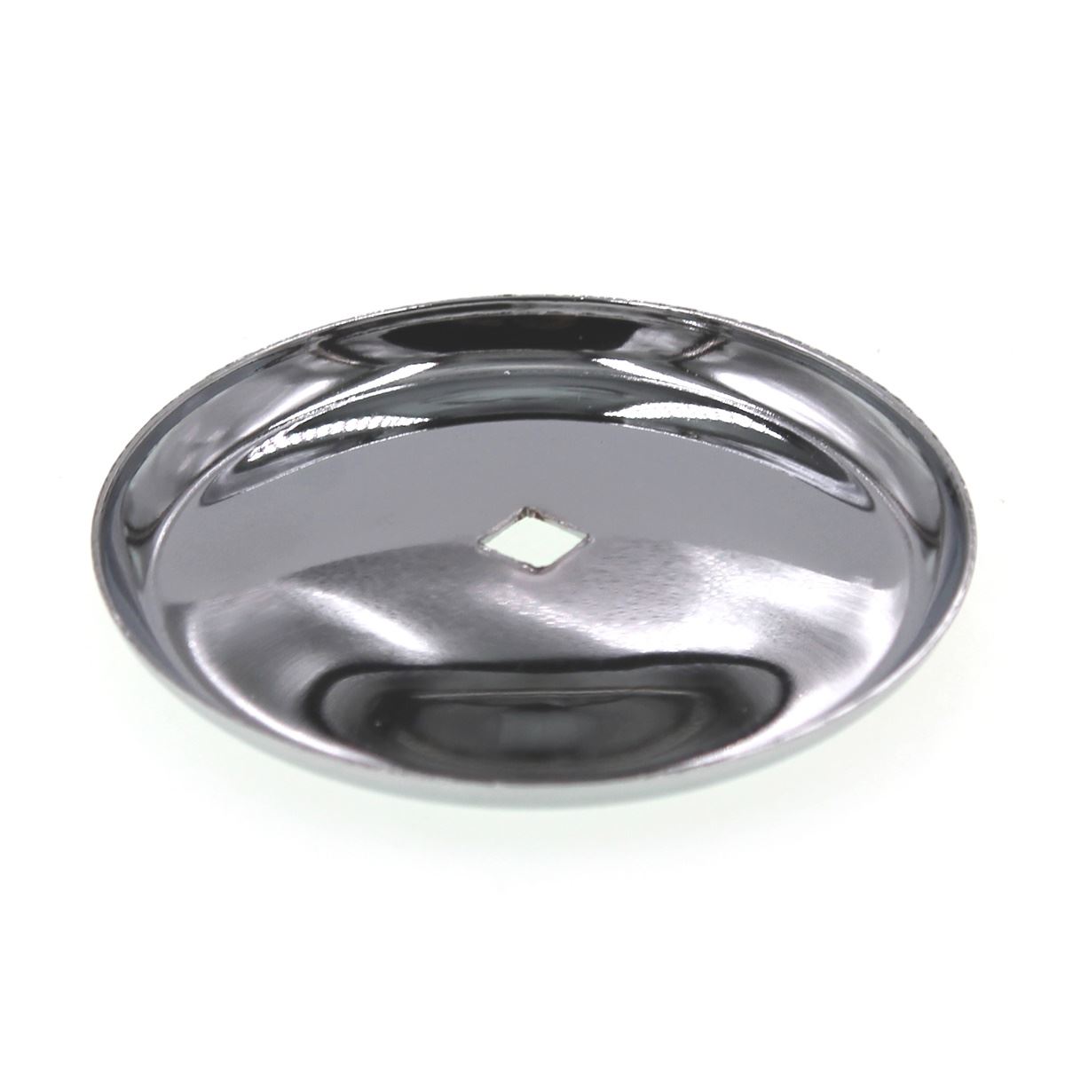 Mid-Century 2 1/4" Round Knob Backplate Polished Chrome 859-PCH