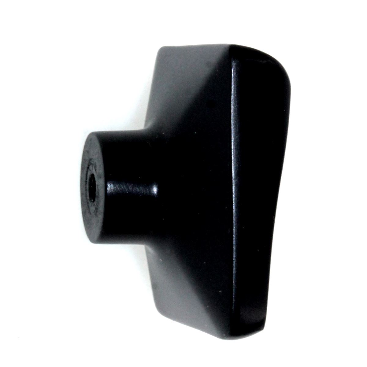 Emtek Bezier 1 5/8" Square Cabinet Knob Flat Black Solid Brass 86411US19