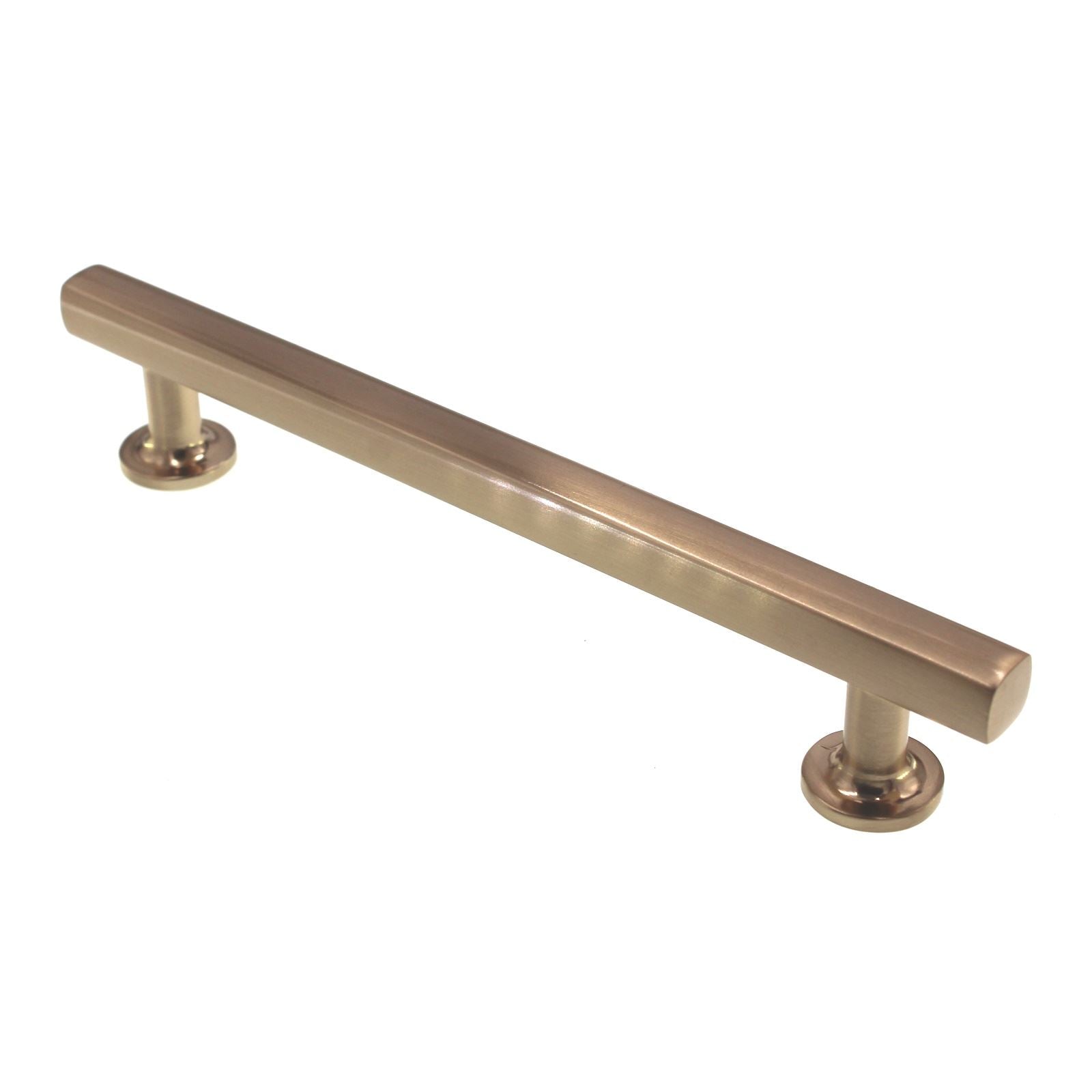 Emtek Freestone Urban Modern Satin Brass 6" Ctr Cabinet Bar Pull 86455US4