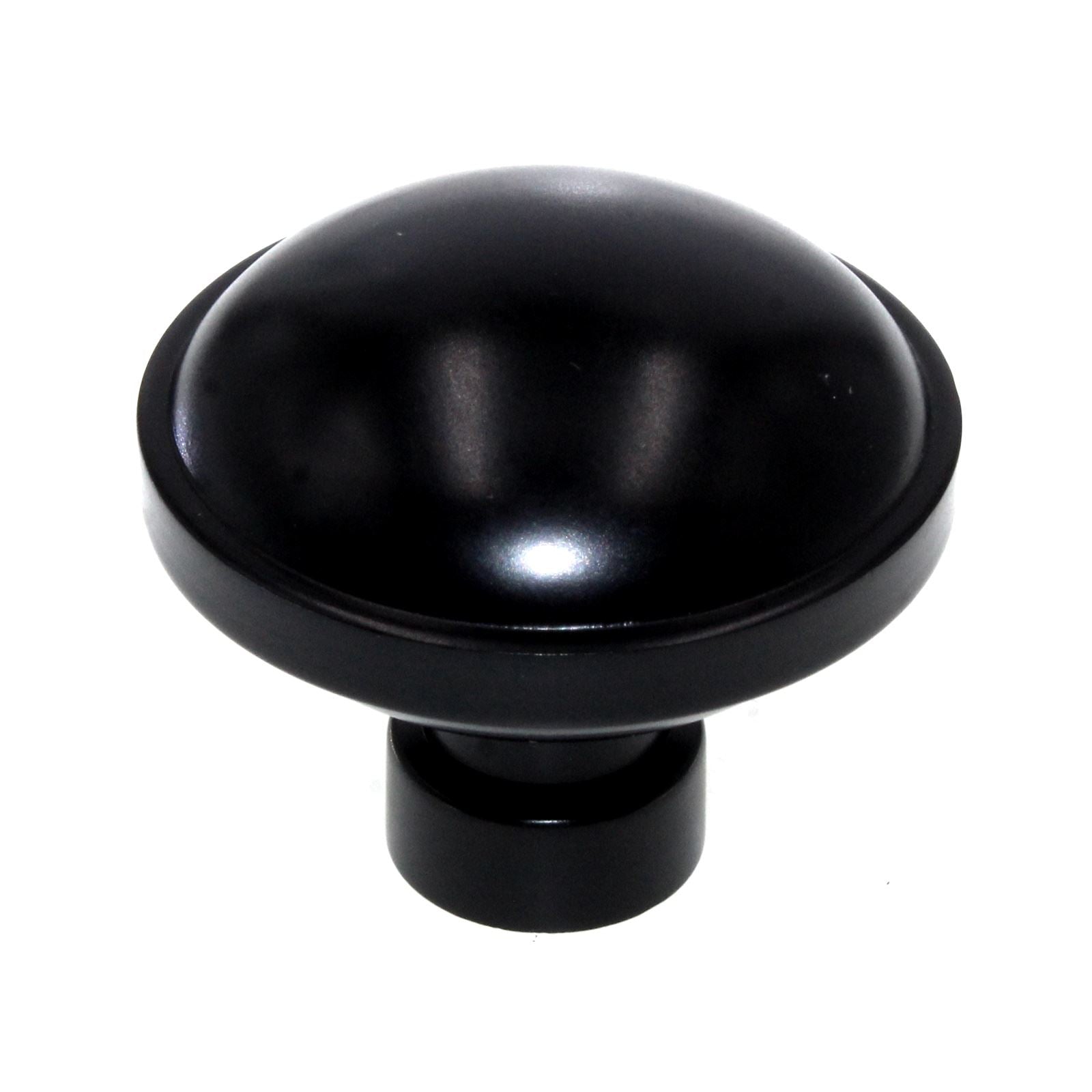 Emtek Brandt 1 3/4" Round Cabinet Knob Flat Black Solid Brass 86696US19